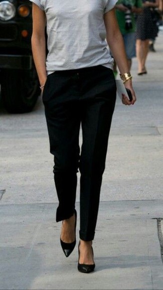 Wie Karottenhose mit Pumps zu kombinieren – 111 Damen Outfits