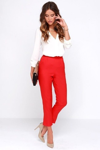 Wie Karottenhose mit Pumps zu kombinieren – 111 Damen Outfits