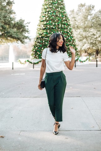 Wie Karottenhose mit Pumps zu kombinieren – 111 Damen Outfits