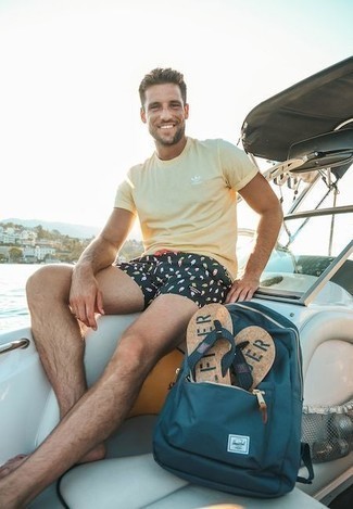 Dunkeltürkisen Segeltuch Rucksack kombinieren – 148 Herren Outfits