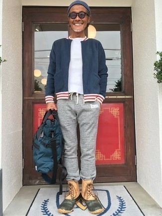 Dunkeltürkisen Segeltuch Rucksack kombinieren – 148 Herren Outfits
