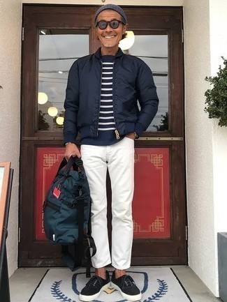 Dunkeltürkisen Segeltuch Rucksack kombinieren – 148 Herren Outfits