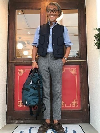 Dunkeltürkisen Segeltuch Rucksack kombinieren – 148 Herren Outfits