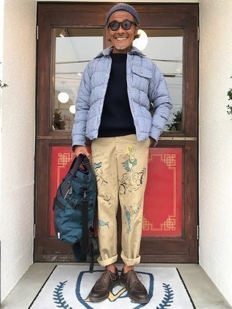 Dunkeltürkisen Segeltuch Rucksack kombinieren – 148 Herren Outfits