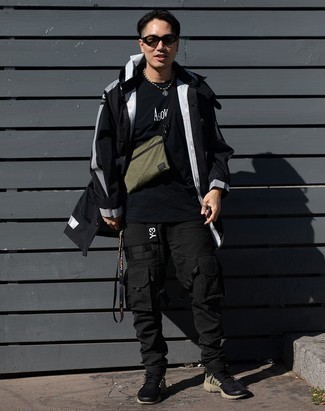 Dunkeltürkise Bauchtasche kombinieren – 38 Herren Outfits