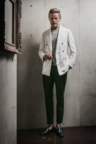 Dunkeltürkise Leder Slipper kombinieren – 72 Herren Outfits