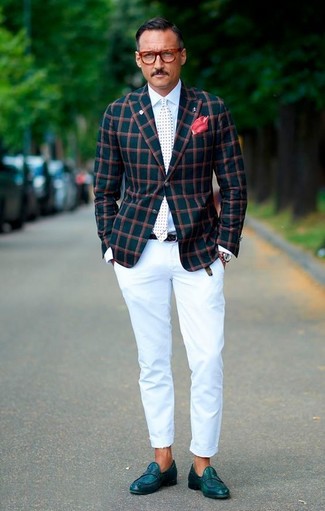 Dunkeltürkise Leder Slipper kombinieren – 72 Herren Outfits