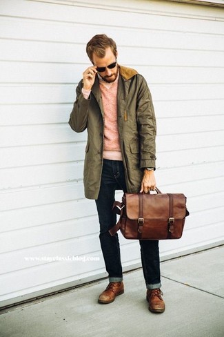 Dunkeltürkisen Parka kombinieren – 201 Herren Outfits kalt Wetter