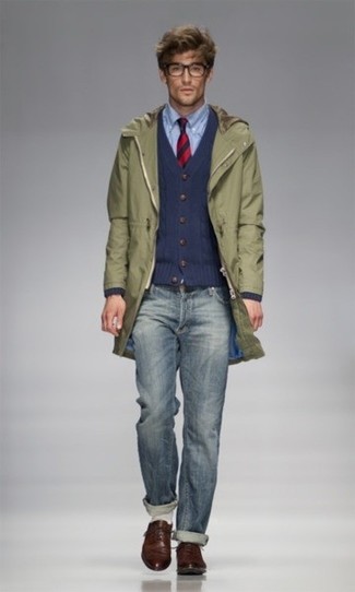 Dunkeltürkisen Parka kombinieren – 201 Herren Outfits kalt Wetter
