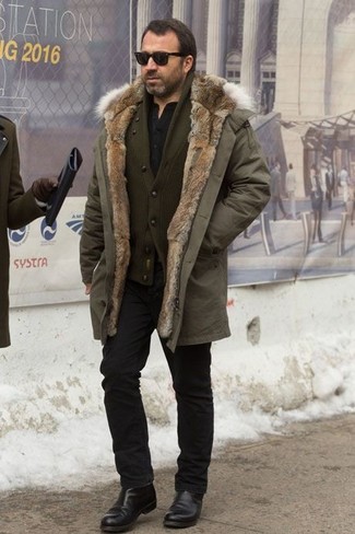 Dunkeltürkisen Parka kombinieren – 201 Herren Outfits kalt Wetter