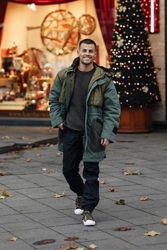Dunkeltürkisen Parka kombinieren – 201 Herren Outfits kalt Wetter