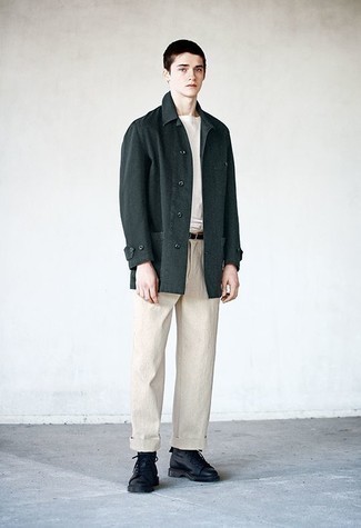 Dunkeltürkise Regenjacke kombinieren – 92 Frühling Herren Outfits