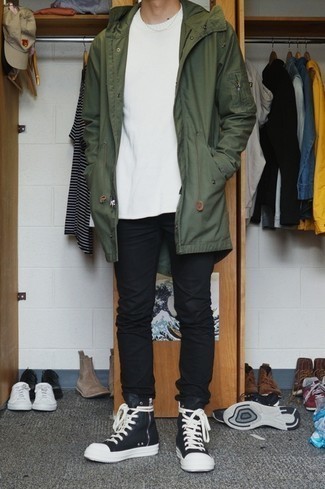 Dunkeltürkise Regenjacke kombinieren – 92 Frühling Herren Outfits