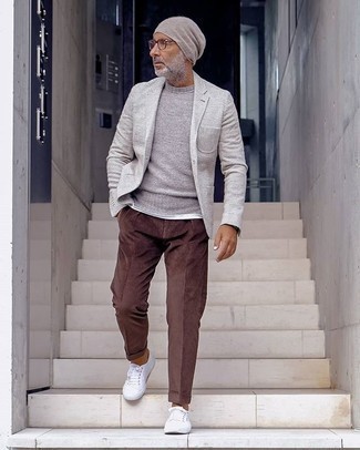 Rotbraune Anzughose aus Cord kombinieren – 71 Herren Outfits