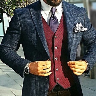 Welche Westen mit rotbrauner Anzughose zu tragen – 83 Herren Outfits