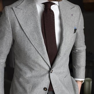Rotbraune Strick Krawatte kombinieren – 137 Herren Outfits