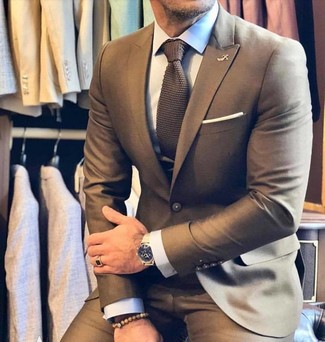 Rotbraune Strick Krawatte kombinieren – 137 Herren Outfits