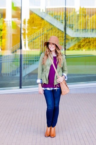 Rotbraune Leder Stiefeletten kombinieren – 122 Damen Outfits warm Wetter