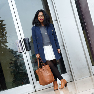 Rotbraune Leder Stiefeletten kombinieren – 173 Damen Outfits