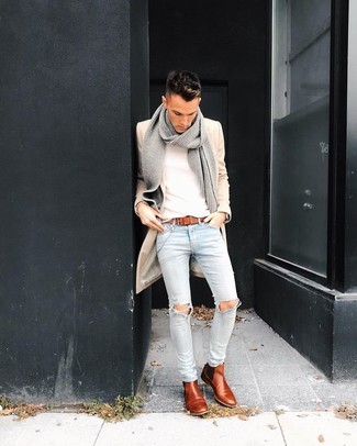 Rotbraune Chelsea Boots aus Leder kombinieren – 1086+ Herren Outfits