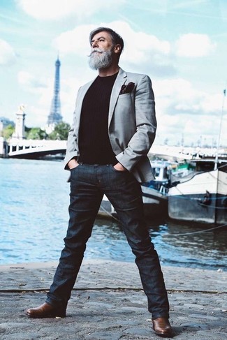 Rotbraune Chelsea Boots aus Leder kombinieren – 1086+ Herren Outfits