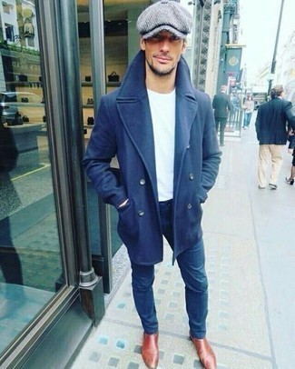 Rotbraune Chelsea Boots aus Leder kombinieren – 1086+ Herren Outfits