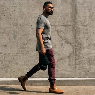 Rotbraune Chelsea Boots aus Leder kombinieren – 1086+ Herren Outfits