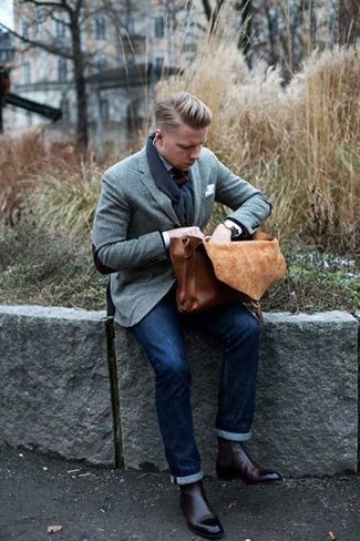 Rotbraune Chelsea Boots aus Leder kombinieren – 1086+ Herren Outfits