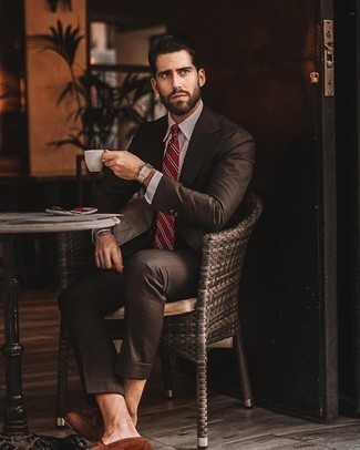 Welche Anzüge mit rotbrauner Slipper zu tragen – 1263+ Herren Outfits