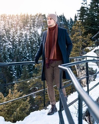 Rotbraunen Schal kombinieren – 347 Herren Outfits