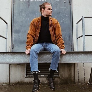 Welche Rollkragenpullover mit rotbrauner Shirtjacke zu tragen – 116 Herren Outfits
