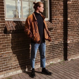 Welche Rollkragenpullover mit rotbrauner Shirtjacke zu tragen – 116 Herren Outfits