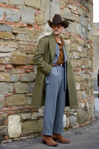 Rotbraune Cowboystiefel aus Wildleder kombinieren – 12 Herren Outfits