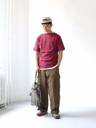 mehrfarbige bedruckte Shopper Tasche aus Segeltuch von Fendi