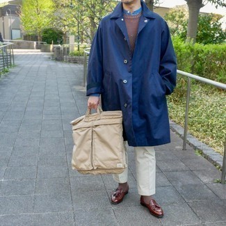 hellbeige Shopper Tasche aus Segeltuch von Sporty & Rich