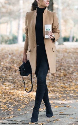 Wie Rollkragenpullover mit Stiefeletten zu kombinieren – 396 Damen Outfits