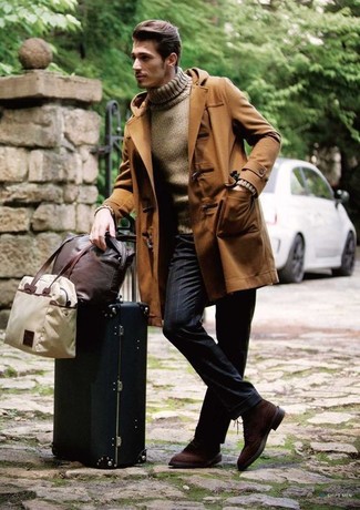 Wie Rollkragenpullover mit Düffelmantels zu kombinieren – 55 Herren Outfits