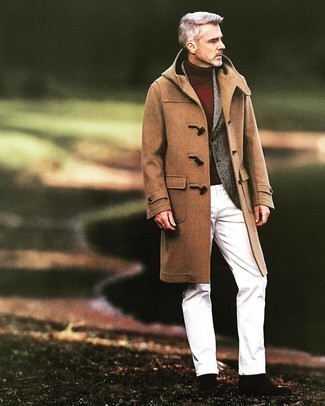 Wie Rollkragenpullover mit Düffelmantels zu kombinieren – 55 Herren Outfits