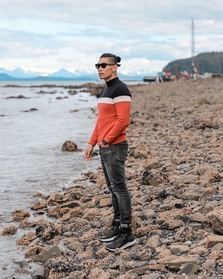 Wie Rollkragenpullover mit Jeans zu kombinieren – 2000+ Herren Outfits