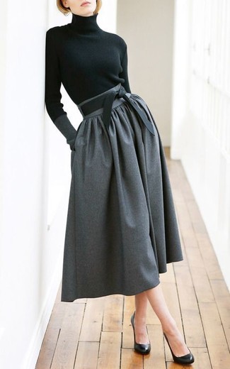 Wie Rollkragenpullover mit Pumps zu kombinieren – 260 Damen Outfits