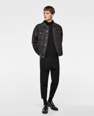 schwarze Jeansjacke von Delada