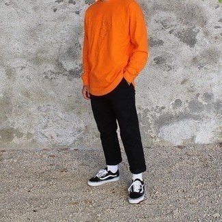 orange Langarmshirt von Moncler Genius