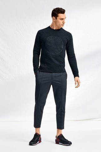 schwarzes bedrucktes Sweatshirt von Weekday