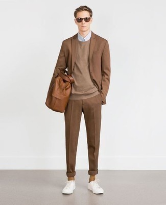braune Shopper Tasche aus Leder von Bottega Veneta