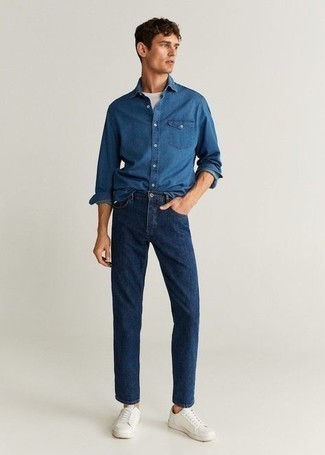 dunkelblaue Jeans von Han Kjobenhavn