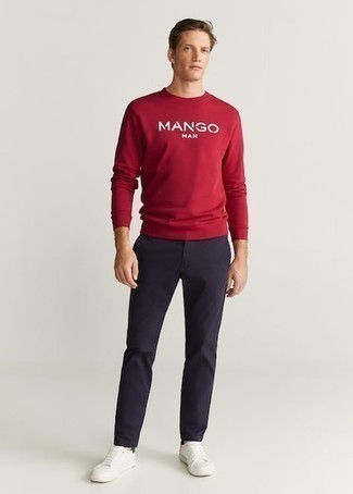 rotes bedrucktes Sweatshirt von N°21