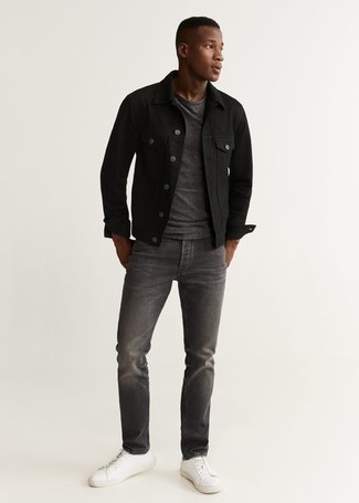 schwarze Jeansjacke von Ksubi