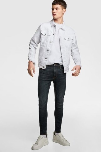 weiße Jeansjacke von Frame