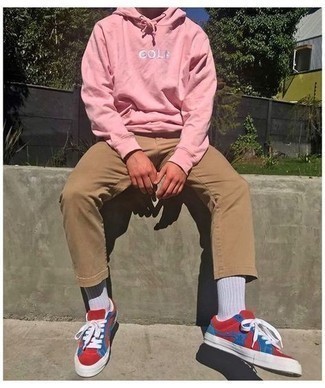 rosa bedruckter Pullover mit einem Kapuze von Stolen Girlfriends Club