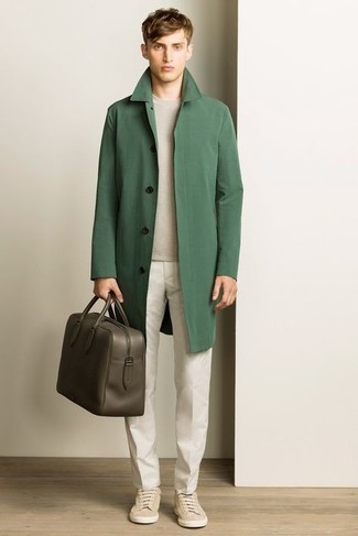 dunkelgrüne Shopper Tasche aus Leder von Bao Bao Issey Miyake